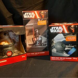 Star Wars Red and Black USB Car Charger Trio